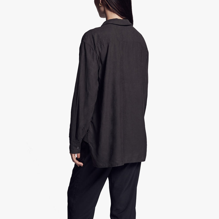 Micro Suede Shirt In Carbon | James Perse Los Angeles