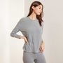 Drop Shoulder Lounge Sweatshirt - Heather Grey | James Perse Los Angeles