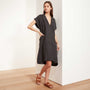 Micro Suede Relaxed Hooded Dress - Carbon | James Perse Los Angeles