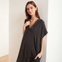 Micro Suede Relaxed Hooded Dress - Carbon | James Perse Los Angeles