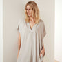 Micro Suede Relaxed Hooded Dress - Silver | James Perse Los Angeles