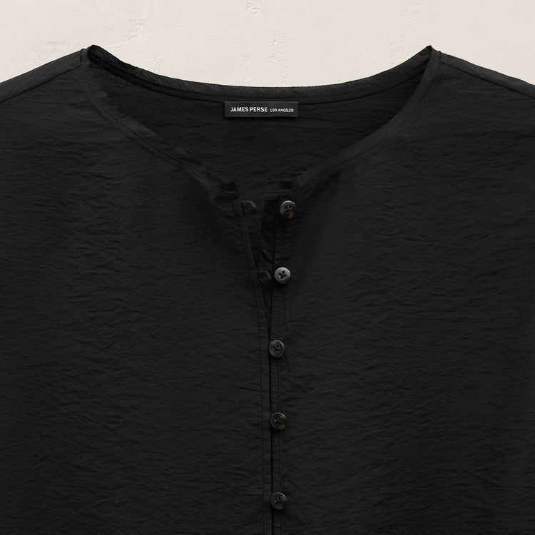 Modal Silk Blend Tie Up Blouse in Black | James Perse Los Angeles