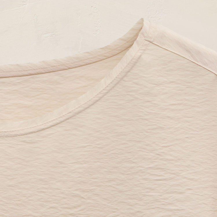 Modal Silk Blend Drop Shoulder Blouse in Parchment | James Perse Los Angeles