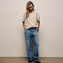 Silk Blend Drop Shoulder Blouse in Parchment | James Perse Los Angeles
