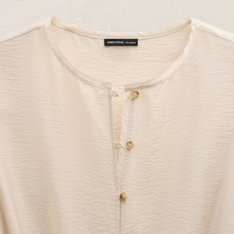Modal Silk Blend Tie Up Dress in Parchment | James Perse Los Angeles