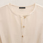 Modal Silk Blend Tie Up Dress in Parchment | James Perse Los Angeles