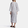 Striped Organza Caftan In Black/White | James Perse Los Angeles