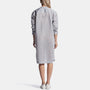 Striped Organza Shirt Dress In Black/White | James Perse Los Angeles