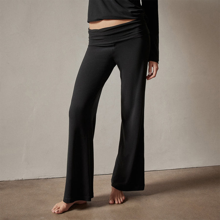 Wide Leg Lounge Pant in Black | James Perse Los Angeles