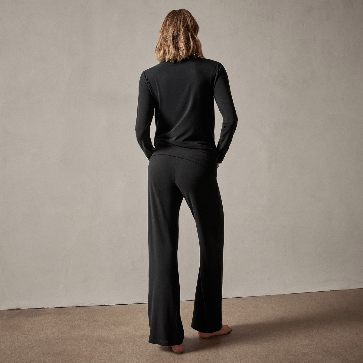 Wide Leg Lounge Pant in Black | James Perse Los Angeles