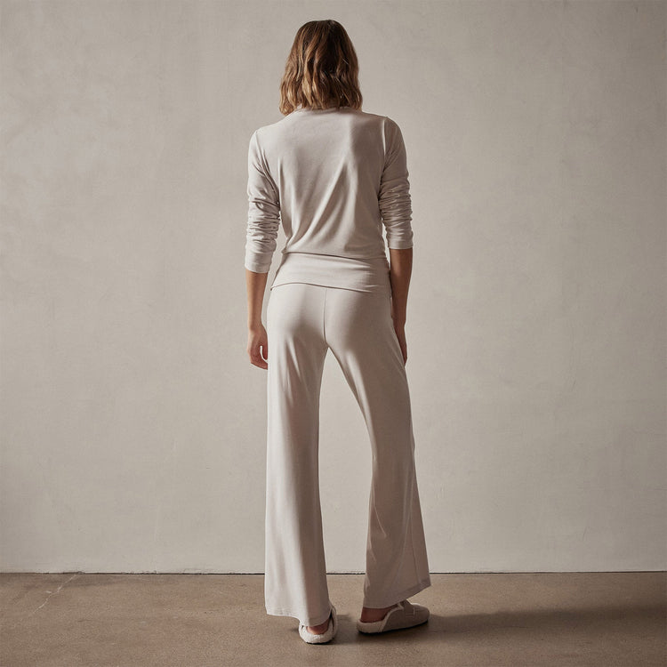 Wide Leg Lounge Pant in Stone | James Perse Los Angeles