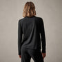 Sueded Stretch Turtleneck in Black | James Perse Los Angeles