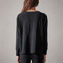 Drop Shoulder Lounge Sweatshirt in Black | James Perse Los Angeles