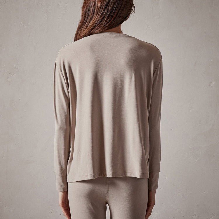 Drop Shoulder Lounge Sweatshirt in Dapple | James Perse Los Angeles