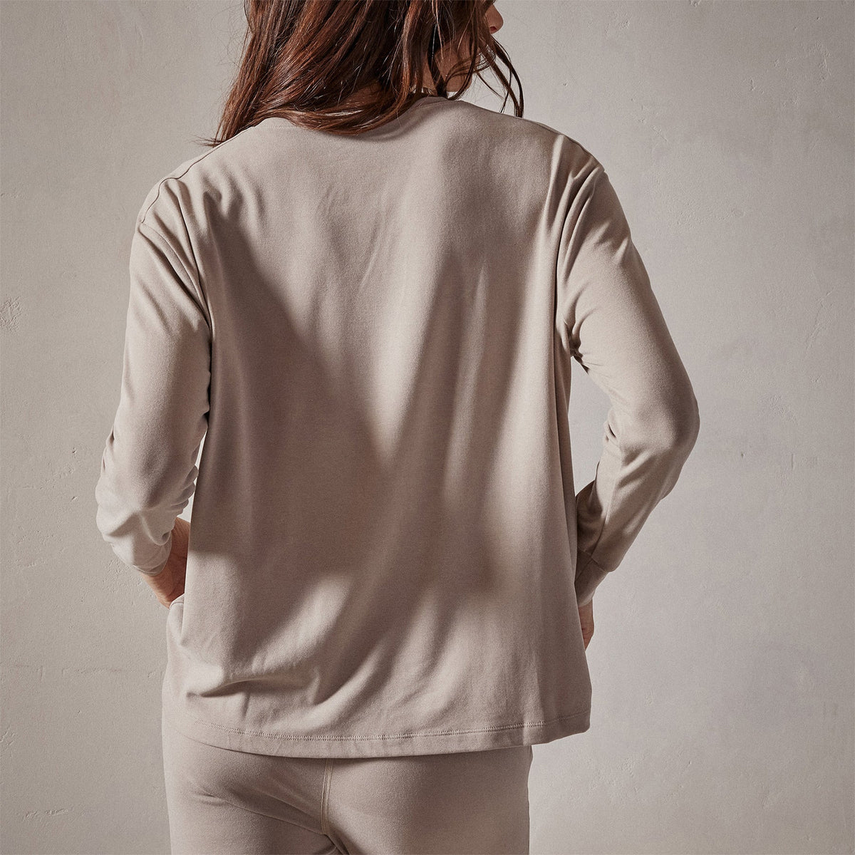 Drop Shoulder Lounge Sweatshirt in Dapple | James Perse Los Angeles