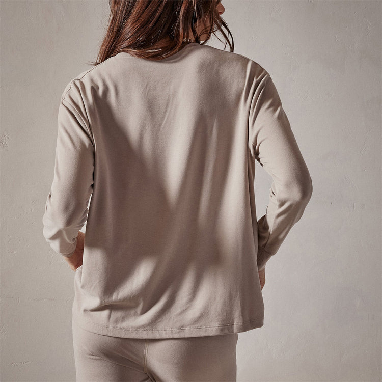 Drop Shoulder Lounge Sweatshirt in Dapple | James Perse Los Angeles