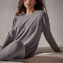 Drop Shoulder Lounge Sweatshirt in Raccoon Grey | James Perse Los Angeles