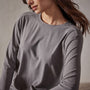 Drop Shoulder Lounge Sweatshirt in Raccoon Grey | James Perse Los Angeles