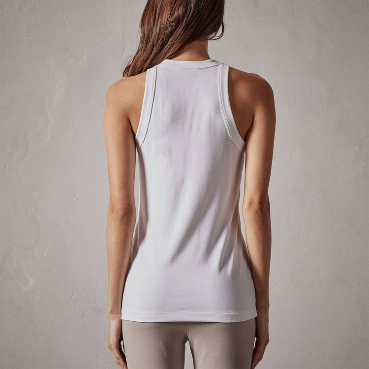 Sueded Stretch Jersey Muscle Tank in White | James Perse Los Angeles