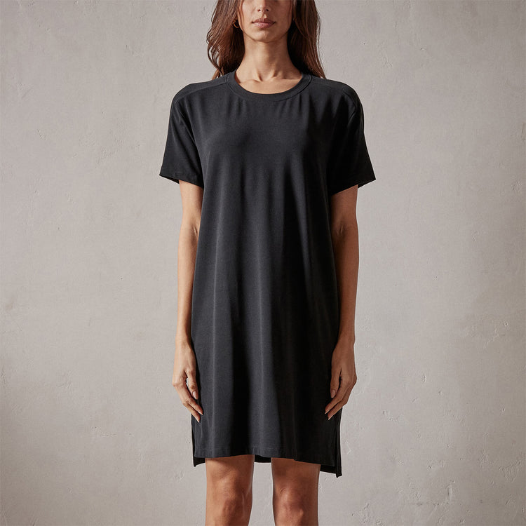 Short Sleeve Saddle Shoulder Sleep Tee in Black | James Perse Los Angeles