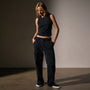 Cropped Shell Top  in Black | James Perse Los Angeles