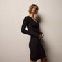 Strch Melange Jersey Long Sleeve Vneck in Black | James Perse Los Angeles