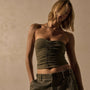 Melange Stretch Jrsy Tube Top in Birch | James Perse Los Angeles