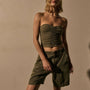 Melange Stretch Jrsy Tube Top in Birch | James Perse Los Angeles