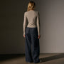 Long Sleeve Cropped Tee  in Overcast | James Perse Los Angeles