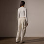 Long Sleeve Cropped Tee in White | James Perse Los Angeles