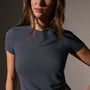 Short Sleeve Cropped Tee in Asphalt | James Perse Los Angeles