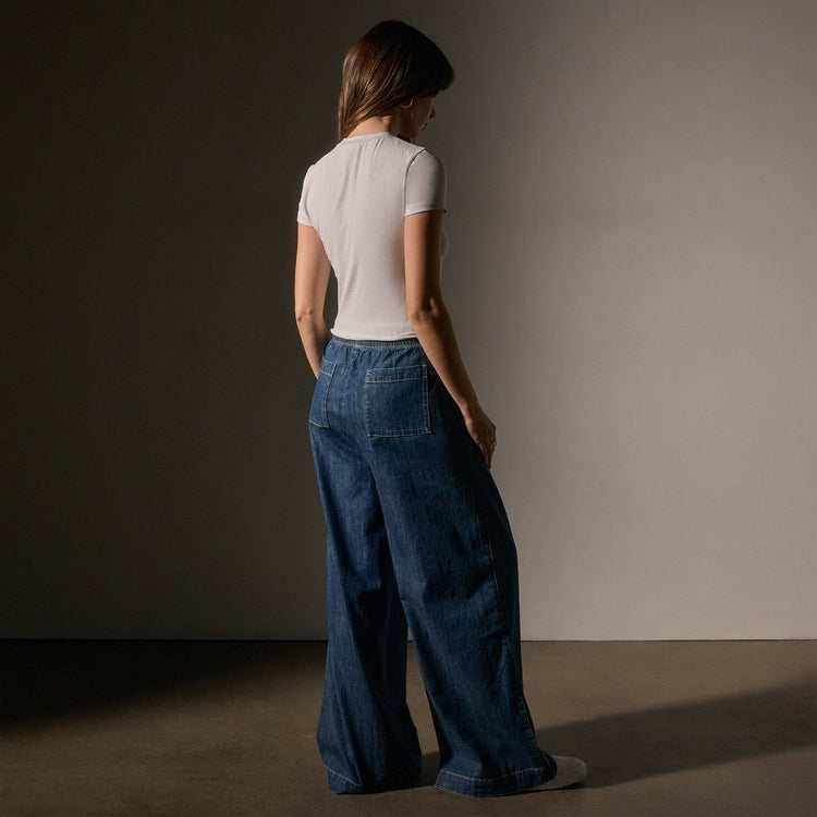 Short Sleeve Cropped Tee in Light Mist | James Perse Los Angeles