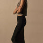 Cotton Blnd Jrsy Ruched Skirt in Black | James Perse Los Angeles