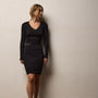 Stretch Melange Jersey Skirt in Black | James Perse Los Angeles