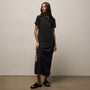 Relaxed T Shirt Dress in Black | James Perse Los Angeles