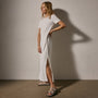 Cotton Blend Jersey Dress in White | James Perse Los Angeles