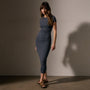 Ruched T Shirt Dress in Asphalt | James Perse Los Angeles