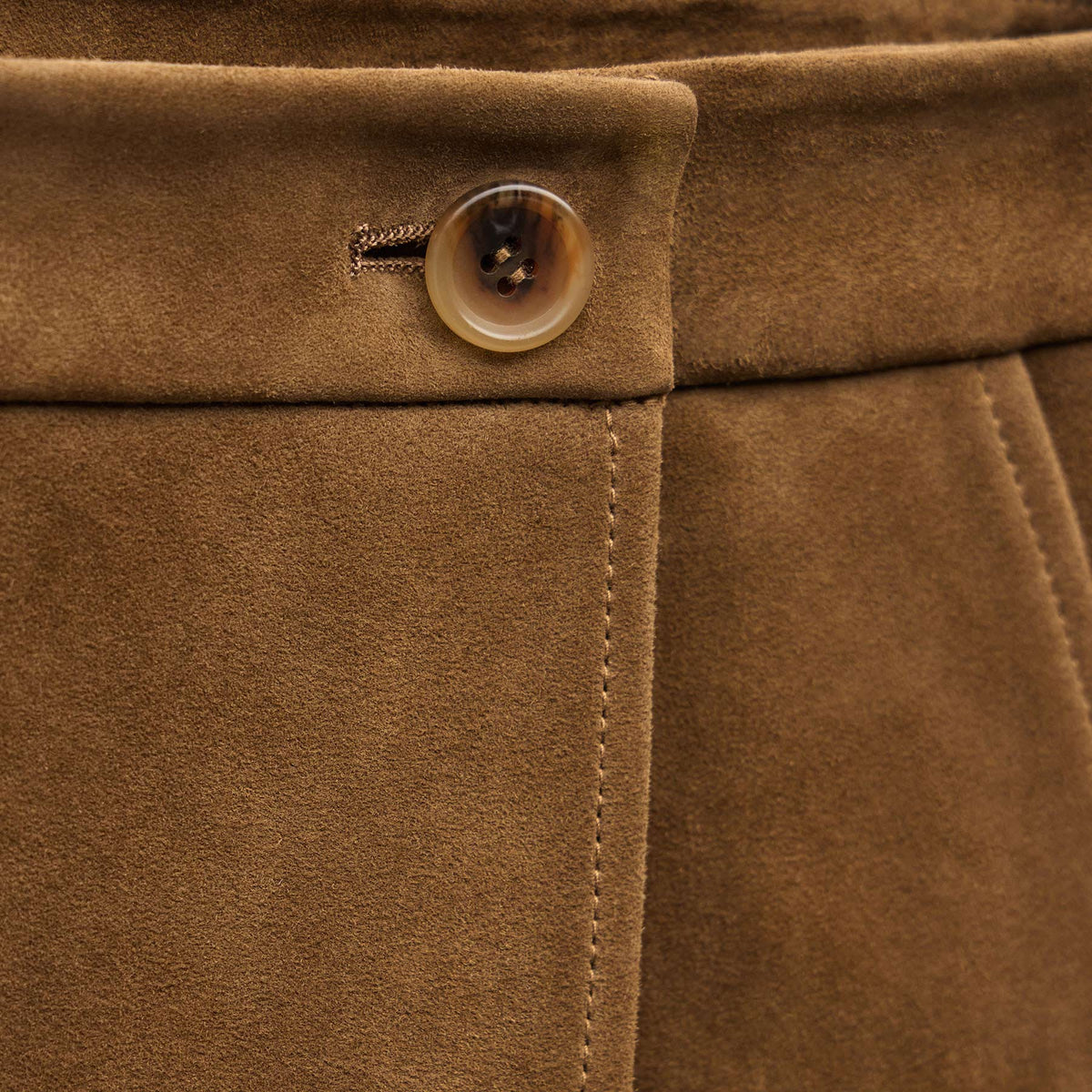 Wrap Front Suede Mini Skirt in Tabacco | James Perse Los Angeles