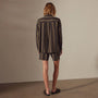 Relaxed Striped Button Shirt in Black Stripe | James Perse Los Angeles