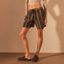 Relaxed Striped Button Short in Black Stripe | James Perse Los Angeles