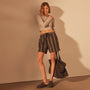 Relaxed Striped Button Short in Black Stripe | James Perse Los Angeles