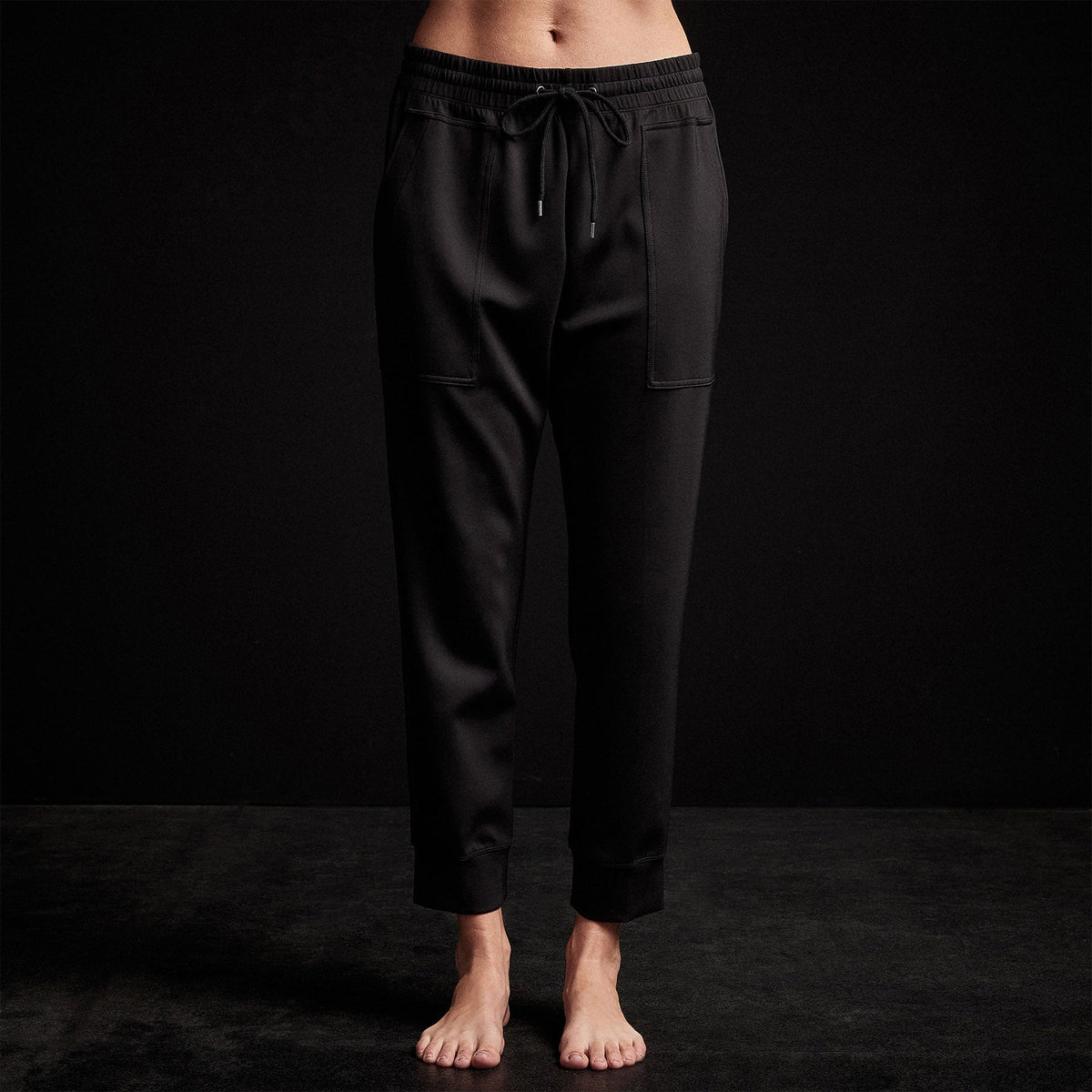 Double Knit Sweatpant in Black | James Perse Los Angeles