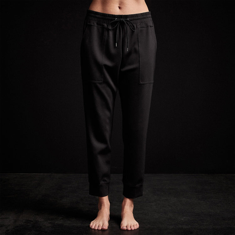 Double Knit Sweatpant in Black | James Perse Los Angeles