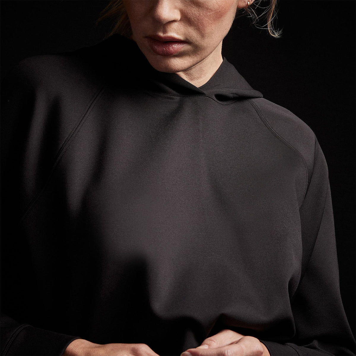 Double Knit Hoodie in Black | James Perse Los Angeles