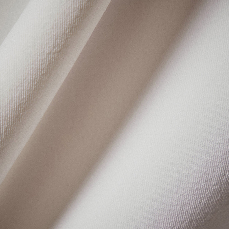 Long Sleeve Zip Sweat Top in White | James Perse Los Angeles