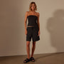 Nylon Knit Strapless Top in Black | James Perse Los Angeles
