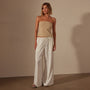 Nylon Knit Strapless Top in Sand Dune | James Perse Los Angeles