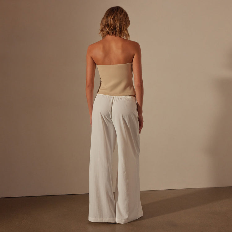 Nylon Knit Strapless Top in Sand Dune | James Perse Los Angeles