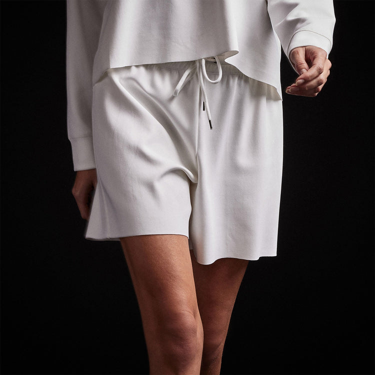 Double Knit Sweat Short in White | James Perse Los Angeles