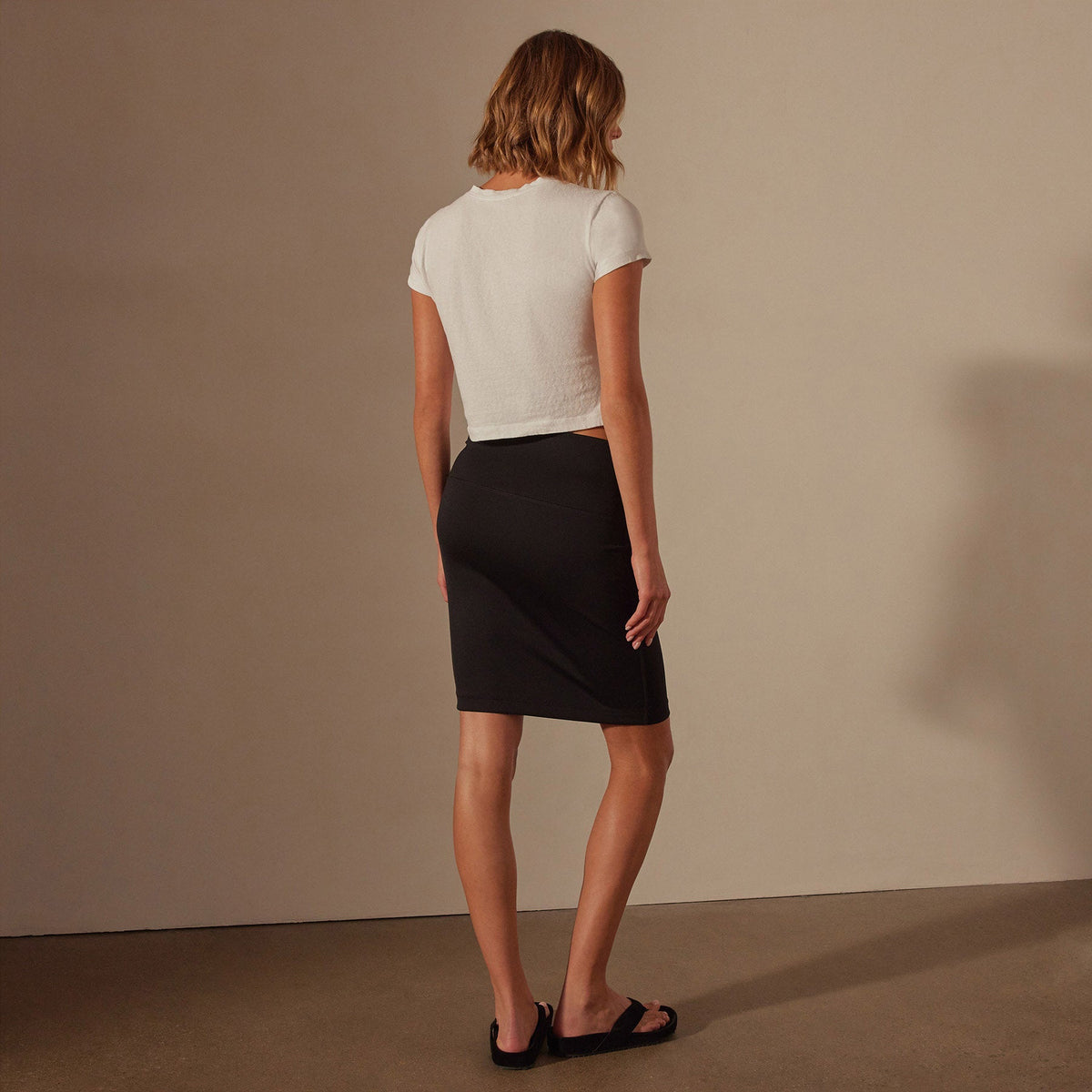Nylon Knit Tube Skirt in Black | James Perse Los Angeles